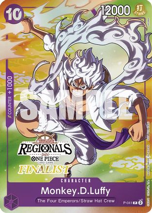 Monkey.D.Luffy (041) (Offline Regional 2024 Vol. 2) [Finalist] (P-041) - One Piece Promotion Cards - Single Cards