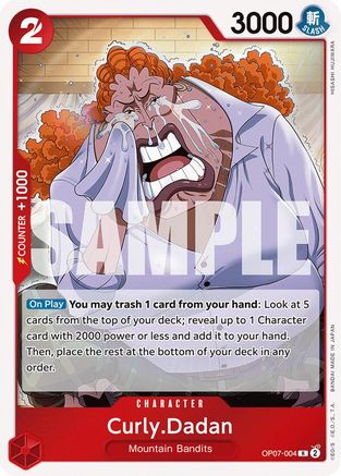Curly.Dadan (OP07-004) One Piece - 500 Years in the Future - Single Cards