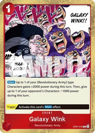 Galaxy Wink (OP07-016) One Piece - 500 Years in the Future - Single Cards