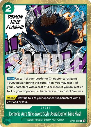 Demonic Aura Nine-Sword Style Asura Demon Nine Flash (OP07-036) One Piece - 500 Years in the Future - Single Cards
