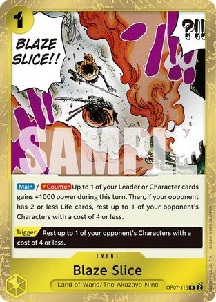 Blaze Slice (OP07-116) One Piece - 500 Years in the Future - Single Cards