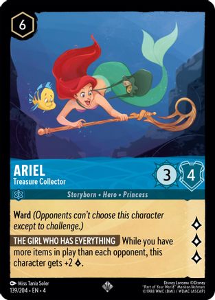 Ariel - Treasure Collector (139/204) - Ursulas Return Cold Foil - Single Cards