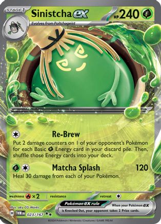 Sinistcha ex (023/167) SV06: Twilight Masquerade Pokemon - Single Cards