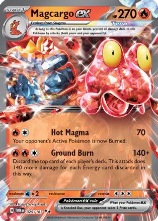 Magcargo ex (029/167) SV06: Twilight Masquerade Pokemon - Single Cards