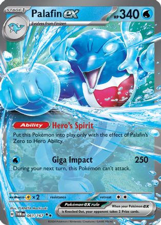 Palafin ex (061/167) SV06: Twilight Masquerade Pokemon - Single Cards