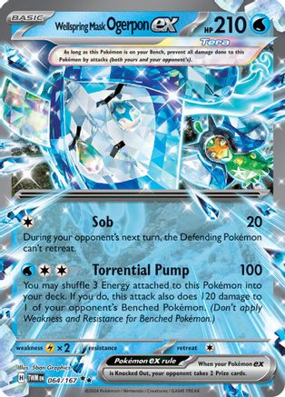 Wellspring Mask Ogerpon ex (064/167) SV06: Twilight Masquerade Pokemon - Single Cards