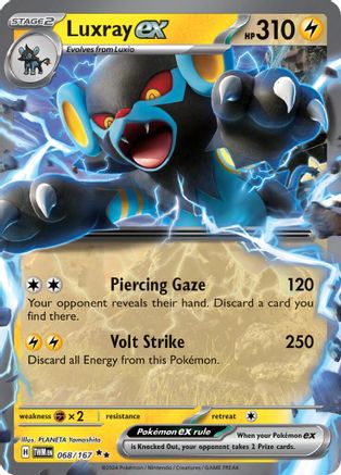 Luxray ex (068/167) SV06: Twilight Masquerade Pokemon - Single Cards