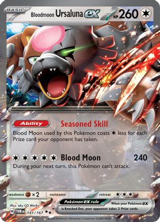 Bloodmoon Ursaluna ex  (141/167) SV06: Twilight Masquerade Pokemon - Single Cards