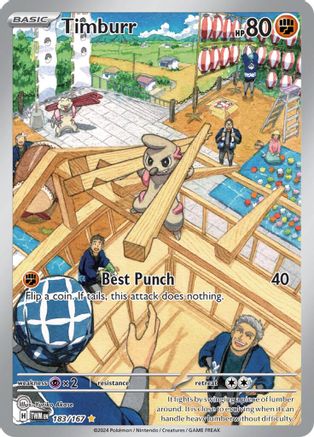 Timburr (183/167) SV06: Twilight Masquerade Pokemon - Single Cards