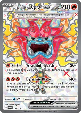 Hearthflame Mask Ogerpon ex (192/167) SV06: Twilight Masquerade Pokemon - Single Cards