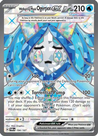 Wellspring Mask Ogerpon ex (194/167) SV06: Twilight Masquerade Pokemon - Single Cards