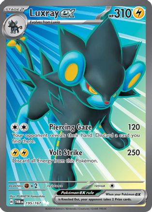 Luxray ex (195/167) SV06: Twilight Masquerade Pokemon - Single Cards
