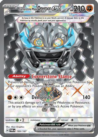 Cornerstone Mask Ogerpon ex (199/167) SV06: Twilight Masquerade Pokemon - Single Cards