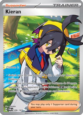 Kieran (206/167) SV06: Twilight Masquerade Pokemon - Single Cards