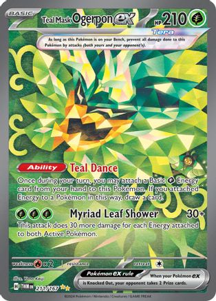 Teal Mask Ogerpon ex (211/167) SV06: Twilight Masquerade Pokemon - Single Cards