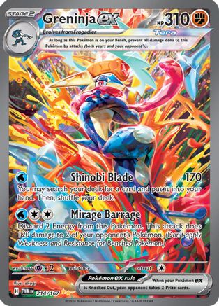 Greninja ex (214/167) SV06: Twilight Masquerade Pokemon - Single Cards