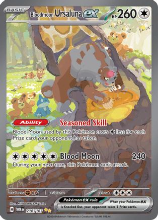 Bloodmoon Ursaluna ex (216/167) SV06: Twilight Masquerade Pokemon - Single Cards