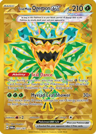 Teal Mask Ogerpon ex (221/167) SV06: Twilight Masquerade Pokemon - Single Cards