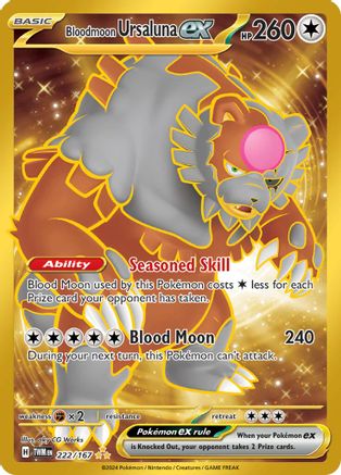 Bloodmoon Ursaluna ex (222/167) SV06: Twilight Masquerade Pokemon - Single Cards
