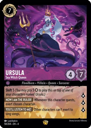 Ursula - Sea Witch Queen (58/204) - Ursulas Return - Single Cards
