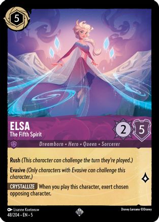 Elsa - The Fifth Spirit (48/204) - Shimmering Skies Cold Foil - Single Cards