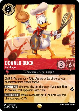 Donald Duck - Pie Slinger (107/204) - Shimmering Skies - Single Cards