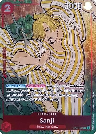 Sanji (English Version 1st Anniversary Set) (OP01-013) - One Piece Promotion Cards - Single Cards