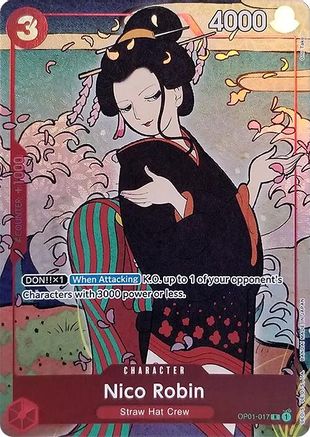 Nico Robin (English Version 1st Anniversary Set) (OP01-017) - One Piece Promotion Cards - Single Cards