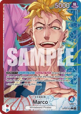 Marco (Parallel) (OP08-002) One Piece - Two Legends - Single Cards