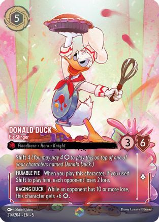 Donald Duck - Pie Slinger (Enchanted) (214/204) - Shimmering Skies Holofoil - Single Cards