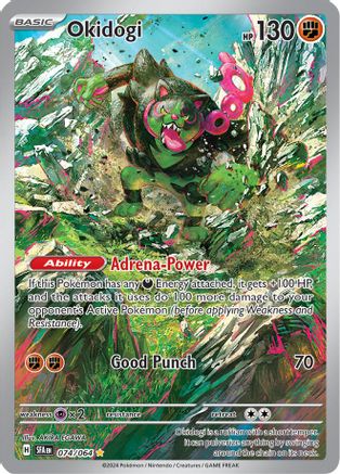 Okidogi 74 - SV Shrouded Fable Pokemon Holofoil - Single Cards