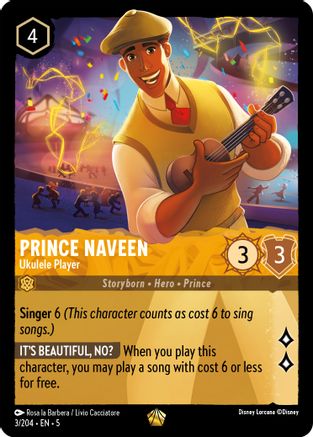 Prince Naveen - Ukulele Player (3/204) - Shimmering Skies - Single Cards