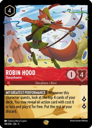 Robin Hood - Sharpshooter (118/204) - Shimmering Skies - Single Cards