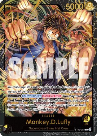 Monkey.D.Luffy (Premium Card Collection -Leader Collection-) (ST13-003) - One Piece Promotion Cards - Single Cards