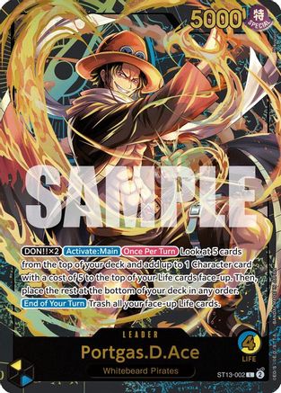 Portgas.D.Ace (Premium Card Collection -Leader Collection-) (ST13-002) - One Piece Promotion Cards - Single Cards