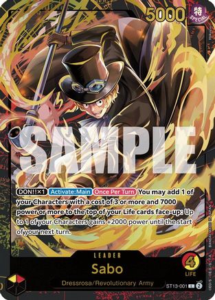 Sabo (Premium Card Collection -Leader Collection-) (ST13-001) - One Piece Promotion Cards - Single Cards