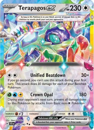 Terapagos ex 128 - Pokemon SV07 Stellar Crown Holofoil - Single Cards
