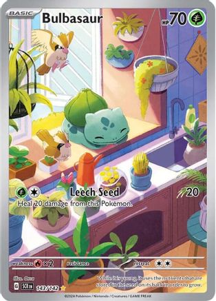 Bulbasaur 143 - Pokemon SV07 Stellar Crown Holofoil - Single Cards