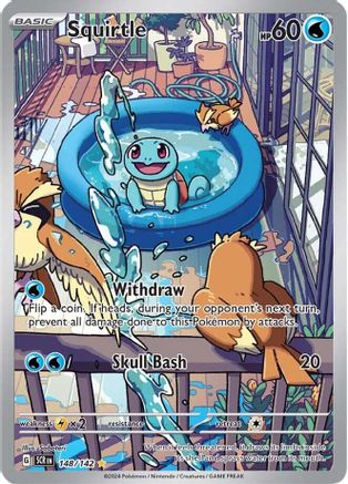 Squirtle 148 - Pokemon SV07 Stellar Crown Holofoil - Single Cards