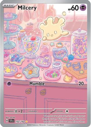 Milcery 152 - Pokemon SV07 Stellar Crown Holofoil - Single Cards