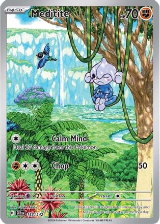 Meditite 153 - Pokemon SV07 Stellar Crown Holofoil - Single Cards