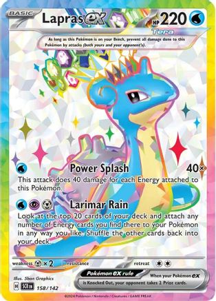 Lapras ex 158 - Pokemon SV07 Stellar Crown Holofoil - Single Cards
