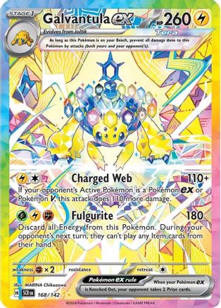 Galvantula ex 168 - Pokemon SV07 Stellar Crown Holofoil - Single Cards