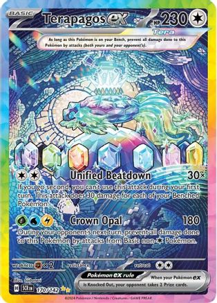 Terapagos ex 170 - Pokemon SV07 Stellar Crown Holofoil - Single Cards