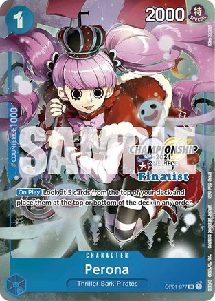 Perona (Championship 2024 Finalist Card Set) (OP01-077) - One Piece Promotion Cards Foil - Single Cards