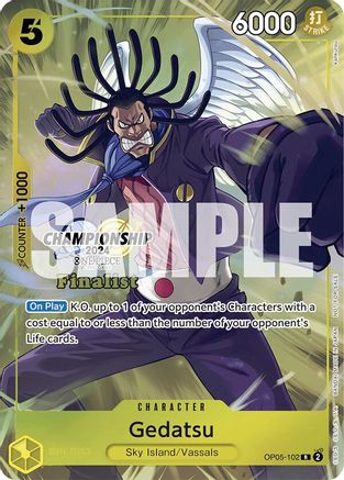 Gedatsu (Championship 2024 Finalist Card Set) (OP05-102) - One Piece Promotion Cards - Single Cards