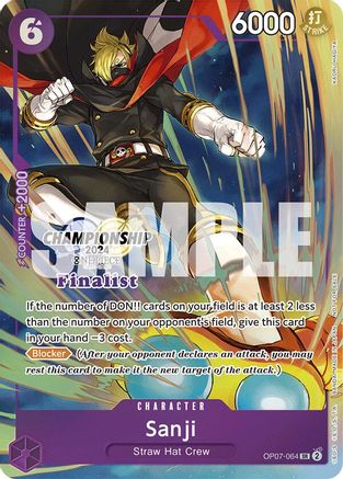 Sanji (Championship 2024 Finalist Card Set) (OP07-064) - One Piece Promotion Cards - Single Cards
