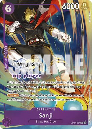 Sanji (Championship 2024 Top Player Pack) (OP07-064) - One Piece Promotion Cards - Single Cards