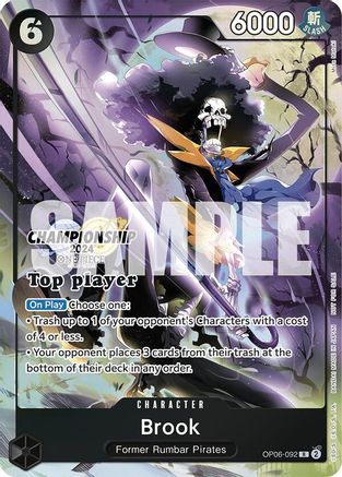 Brook (Championship 2024 Top Player Pack) (OP06-092) - One Piece Promotion Cards - Single Cards