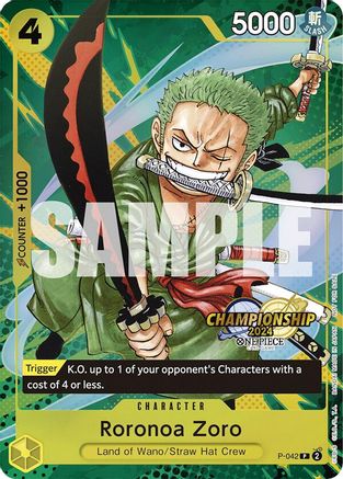 Roronoa Zoro (CS 2024 Event Pack) (P-042) - One Piece Promotion Cards - Single Cards